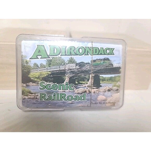 Vintage Factory Sealed Adirondack Scenic Railroad Playing Cards With Hard Case - Picture 1 of 2